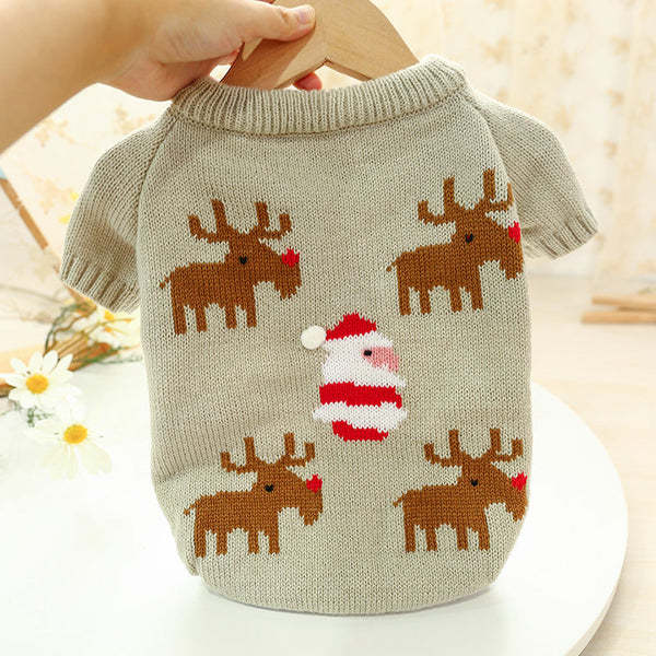 HKM-7780541 Fashion Printed Acrylic Dog Sweater for All Seasons - Warm and Stylish Pet Clothing