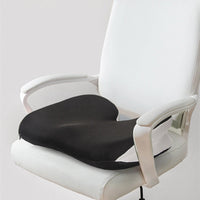HKM-778131 Memory Foam Office Car Cushion - Black Mesh Fabric, Non-Slip Design, 46x37x13cm