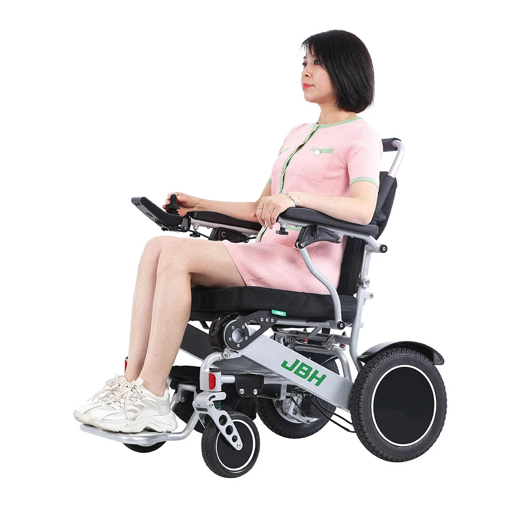 HKM-778195 Electric Wheelchair with Aluminum Alloy Frame, Motorized Stand-Up Chair, 120kg Load Capacity, 20km Driving Range