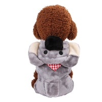 HKM-7783101 Cozy Velvet Hoodie for Small and Medium Dogs - Casual Style, Grey, Multiple Sizes Available