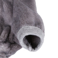 HKM-7783101 Cozy Velvet Hoodie for Small and Medium Dogs - Casual Style, Grey, Multiple Sizes Available
