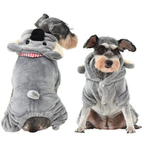 HKM-7783101 Cozy Velvet Hoodie for Small and Medium Dogs - Casual Style, Grey, Multiple Sizes Available