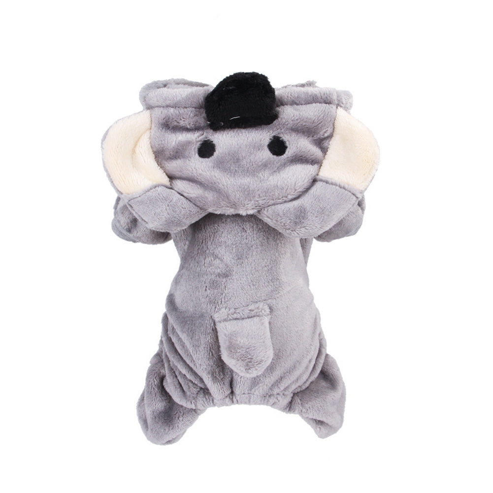 HKM-7783101 Cozy Velvet Hoodie for Small and Medium Dogs - Casual Style, Grey, Multiple Sizes Available