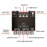HKM-778323 2.1 Channel Subwoofer Amplifier Board with BT 5.0 - 50W x 2 + 100W Power Output