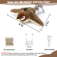 HKM-7783357 Interactive Automatic Cat Toy with Catnip - Rechargeable Bird Toy for Smart Play and Self-Entertainment