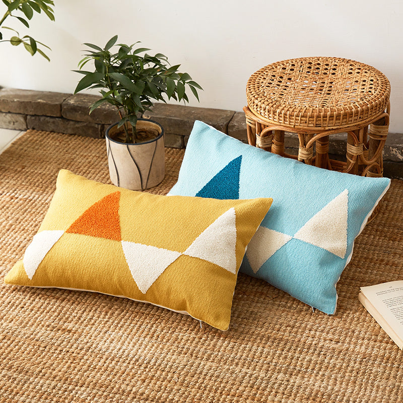 HKM-778387 Cotton Decorative Pillow with Hidden Zipper, 30 x 50 cm, Machine Washable