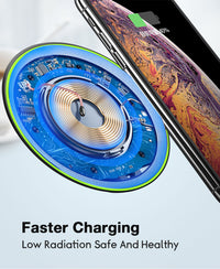 HKM-778387 Portable Wireless Charger Fast Charging, QI-Compatible, 5V/2A & 9V/1.7A, Efficient Up to 75%