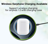 HKM-778387 Portable Wireless Charger Fast Charging, QI-Compatible, 5V/2A & 9V/1.7A, Efficient Up to 75%
