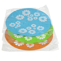 HKM-7784381 Non-Slip Waterproof Silicone Mats for Pet Water Dispenser - Blue, Orange, Green