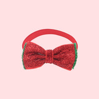 HKM-7784509 Christmas Adjustable Pet Collar with Bow Tie for Dogs and Cats - Festive Holiday Neck Strap