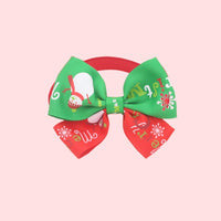 HKM-7784509 Christmas Adjustable Pet Collar with Bow Tie for Dogs and Cats - Festive Holiday Neck Strap