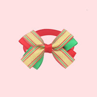 HKM-7784509 Christmas Adjustable Pet Collar with Bow Tie for Dogs and Cats - Festive Holiday Neck Strap