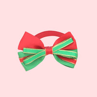 HKM-7784509 Christmas Adjustable Pet Collar with Bow Tie for Dogs and Cats - Festive Holiday Neck Strap