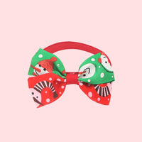 HKM-7784509 Christmas Adjustable Pet Collar with Bow Tie for Dogs and Cats - Festive Holiday Neck Strap