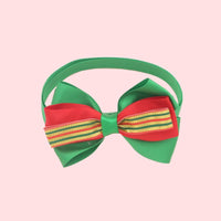 HKM-7784509 Christmas Adjustable Pet Collar with Bow Tie for Dogs and Cats - Festive Holiday Neck Strap