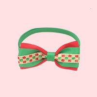 HKM-7784509 Christmas Adjustable Pet Collar with Bow Tie for Dogs and Cats - Festive Holiday Neck Strap