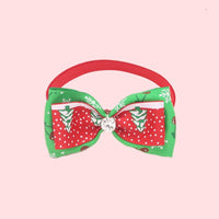 HKM-7784509 Christmas Adjustable Pet Collar with Bow Tie for Dogs and Cats - Festive Holiday Neck Strap