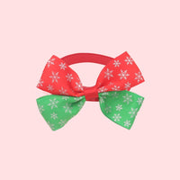 HKM-7784509 Christmas Adjustable Pet Collar with Bow Tie for Dogs and Cats - Festive Holiday Neck Strap