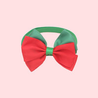 HKM-7784509 Christmas Adjustable Pet Collar with Bow Tie for Dogs and Cats - Festive Holiday Neck Strap