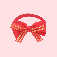 HKM-7784509 Christmas Adjustable Pet Collar with Bow Tie for Dogs and Cats - Festive Holiday Neck Strap