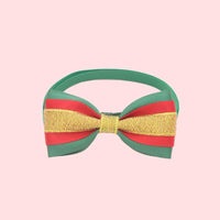 HKM-7784509 Christmas Adjustable Pet Collar with Bow Tie for Dogs and Cats - Festive Holiday Neck Strap