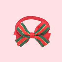 HKM-7784509 Christmas Adjustable Pet Collar with Bow Tie for Dogs and Cats - Festive Holiday Neck Strap