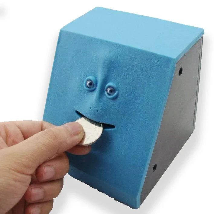 HKM-778579 Funny Face Coin Piggy Bank with Electric Features, Music, and Light for Kids 5+