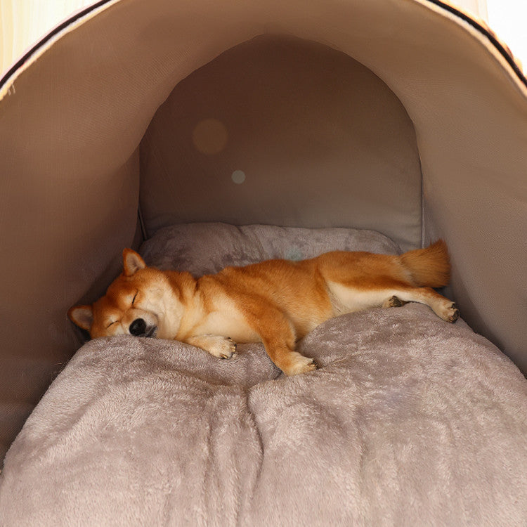 HKM-7786557 Cozy Removable Washable Dog House for Corgis & Shiba Inus - Multiple Sizes Available