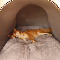HKM-7786557 Cozy Removable Washable Dog House for Corgis & Shiba Inus - Multiple Sizes Available