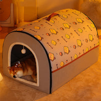 HKM-7786557 Cozy Removable Washable Dog House for Corgis & Shiba Inus - Multiple Sizes Available