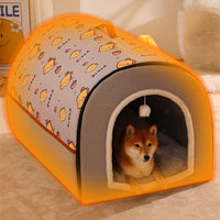 HKM-7786557 Cozy Removable Washable Dog House for Corgis & Shiba Inus - Multiple Sizes Available