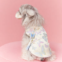 HKM-7787069 Pet Sleeveless Cheongsam Dress with Pendant for Small Dogs - Neo-Chinese Style Fashion