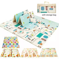 HKM-778707 Foldable 1CM Thick Cartoon XPE Anti-Skid Baby Play Mat - Water-Resistant & Easy to Clean