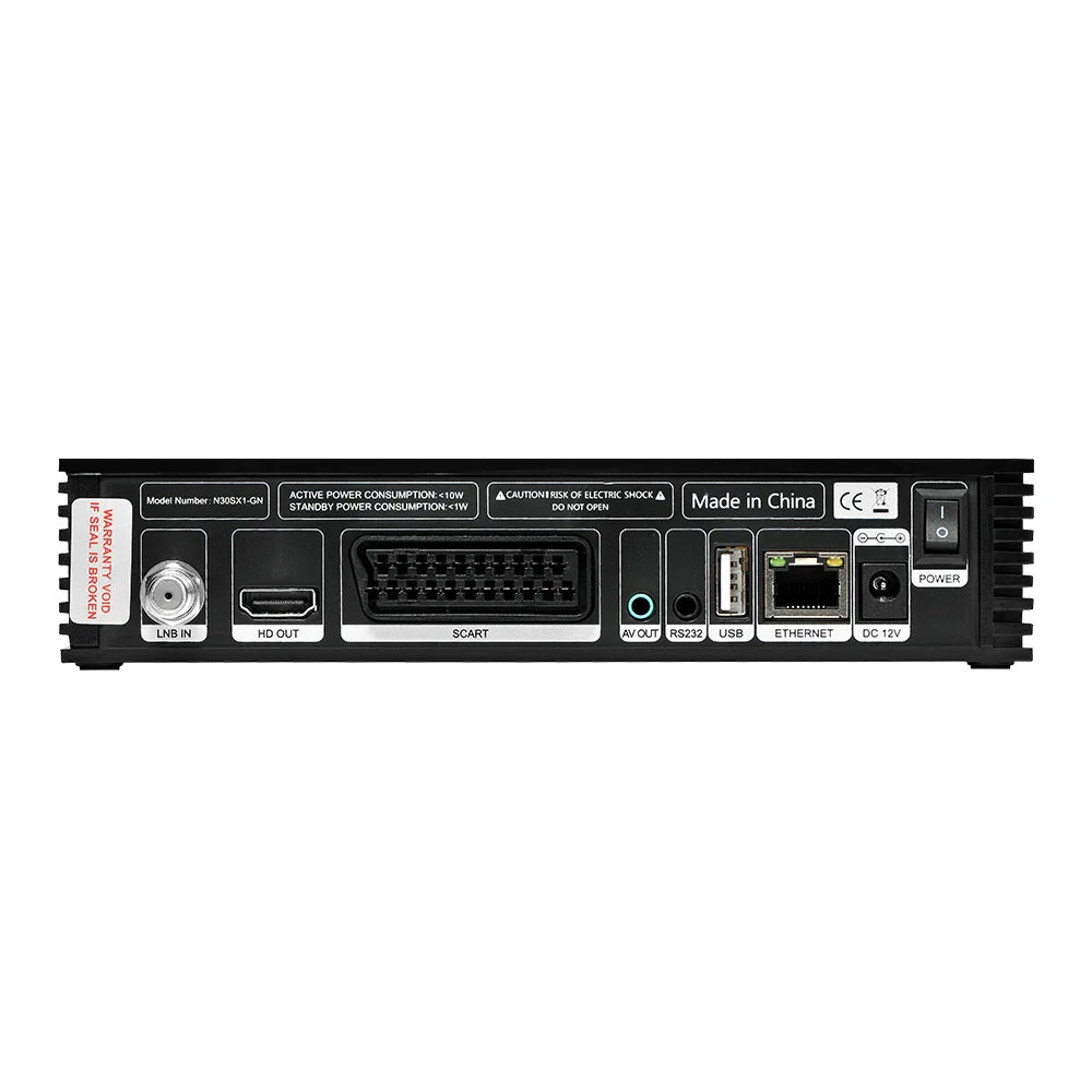 HKM-778835 GTMEDIA V8X Satellite Receiver - DVB-S/S2/S2X, CA Card Slot, Multi-Stream HEVC Support