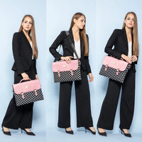 HKM-779027 15.6 Inch Laptop Handbag for Women - Stylish Office Shoulder Bag and Satchel Briefcase