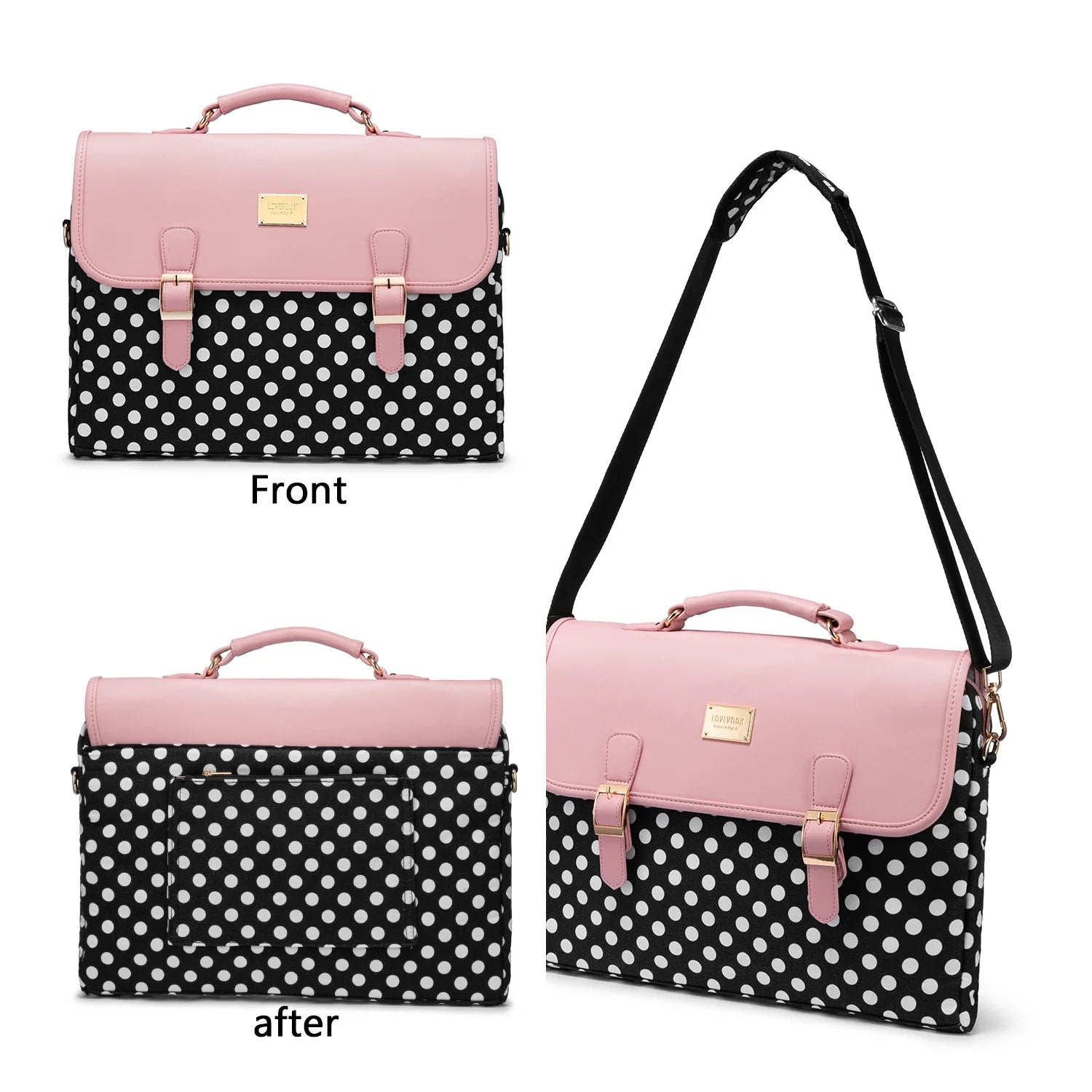 HKM-779027 15.6 Inch Laptop Handbag for Women - Stylish Office Shoulder Bag and Satchel Briefcase