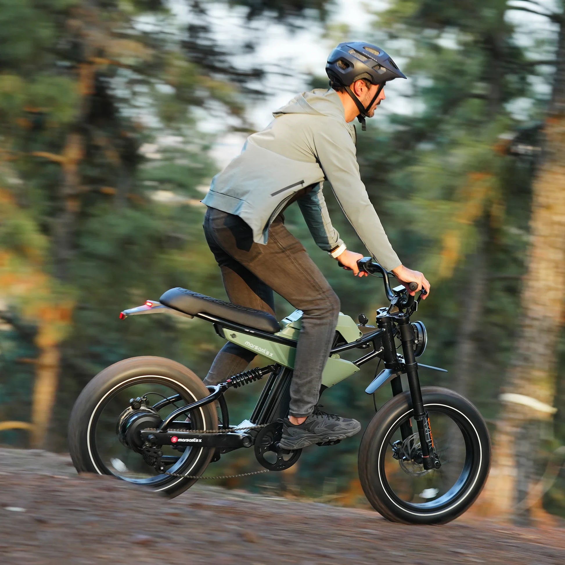 HKM-779027 Electric Double Suspension Fat Tire Bike with 48V 20Ah Battery and Torque Sensor