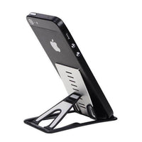 HKM-779027 Universal Black Card Phone Holder for Desktop Use - Adjustable Lazy Bracket, Compact Design 8.5CM x 5CM