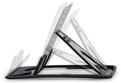HKM-779027 Universal Black Card Phone Holder for Desktop Use - Adjustable Lazy Bracket, Compact Design 8.5CM x 5CM