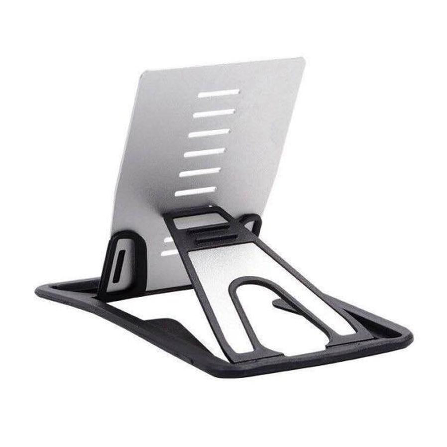 HKM-779027 Universal Black Card Phone Holder for Desktop Use - Adjustable Lazy Bracket, Compact Design 8.5CM x 5CM