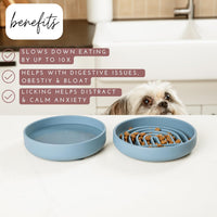 HKM-7791549 Silicone Slow Feeder Bowl for Dogs and Puppies - Reduces Gulping and Supports Digestive Health