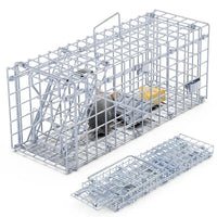 HKM-7791933 Humane Foldable Rat Trap Cage - Live Rodent Catcher with Galvanized Iron Construction
