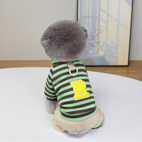 HKM-7792829 Cozy Striped Knit Four-Leg Jumpsuit for Small and Medium Dogs