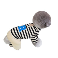HKM-7792829 Cozy Striped Knit Four-Leg Jumpsuit for Small and Medium Dogs