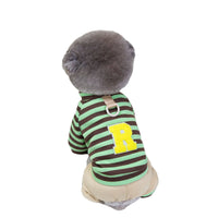 HKM-7792829 Cozy Striped Knit Four-Leg Jumpsuit for Small and Medium Dogs