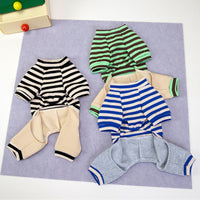 HKM-7792829 Cozy Striped Knit Four-Leg Jumpsuit for Small and Medium Dogs
