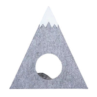 HKM-7793085 Snow Mountain Style Semi-Enclosed Felt Pet Kennel - Light Grey 47x57x47cm