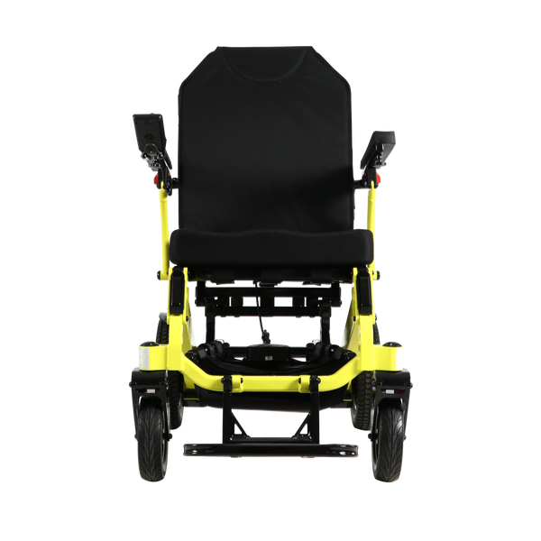 HKM-6320595 Heavy-Duty All-Terrain Folding Electric Wheelchair Dual 350W Motors 24V 20Ah Battery 21.7 Mile Range Alloy Frame