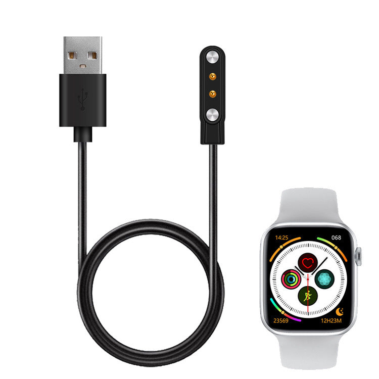 HKM-779347 Magnetic USB Fast Charger for Smart Watches - Stylish Black Design