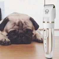 HKM-779475 Electric Pet Shaver for Cats and Dogs, Stainless Steel Ceramic Clipper with Positioning Combs and USB Charging